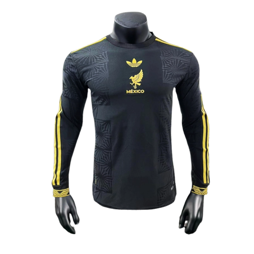 Camisola México 25/26 Edição Copa Ouro - Preta - Manga Comprida - Image 1