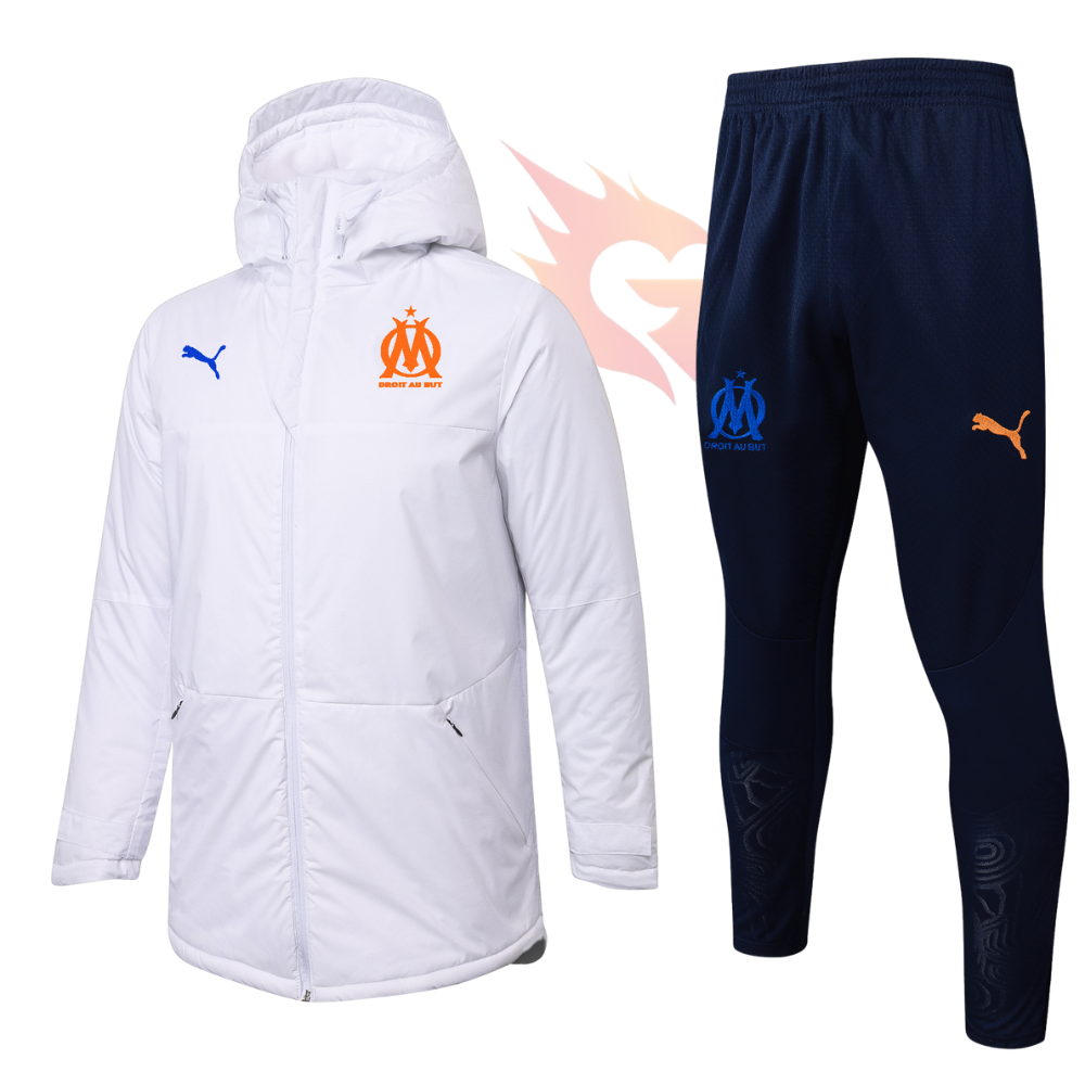 Conjunto Casaco Puffer e Calças de Treino - Marseille Branco - Image 1
