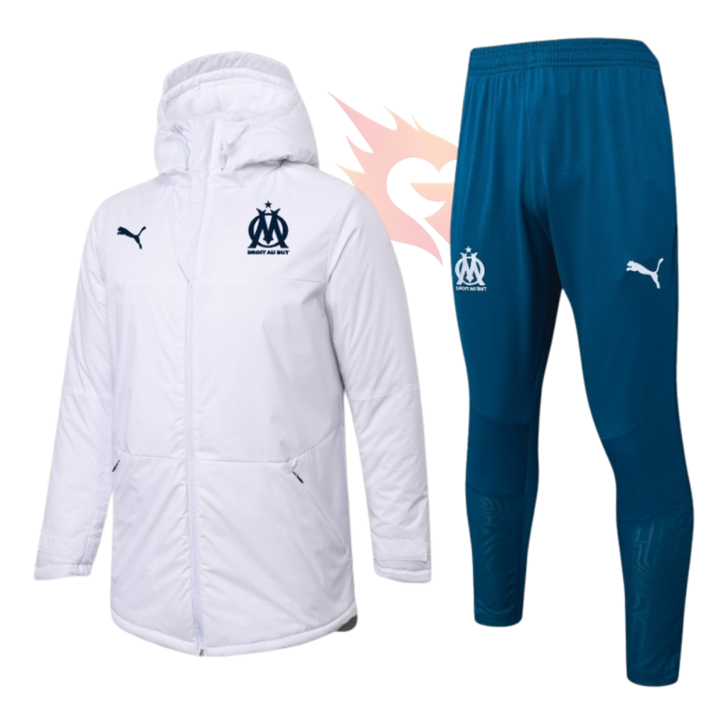 Conjunto Casaco Puffer e Calças de Treino - Marseille Branco - Image 1